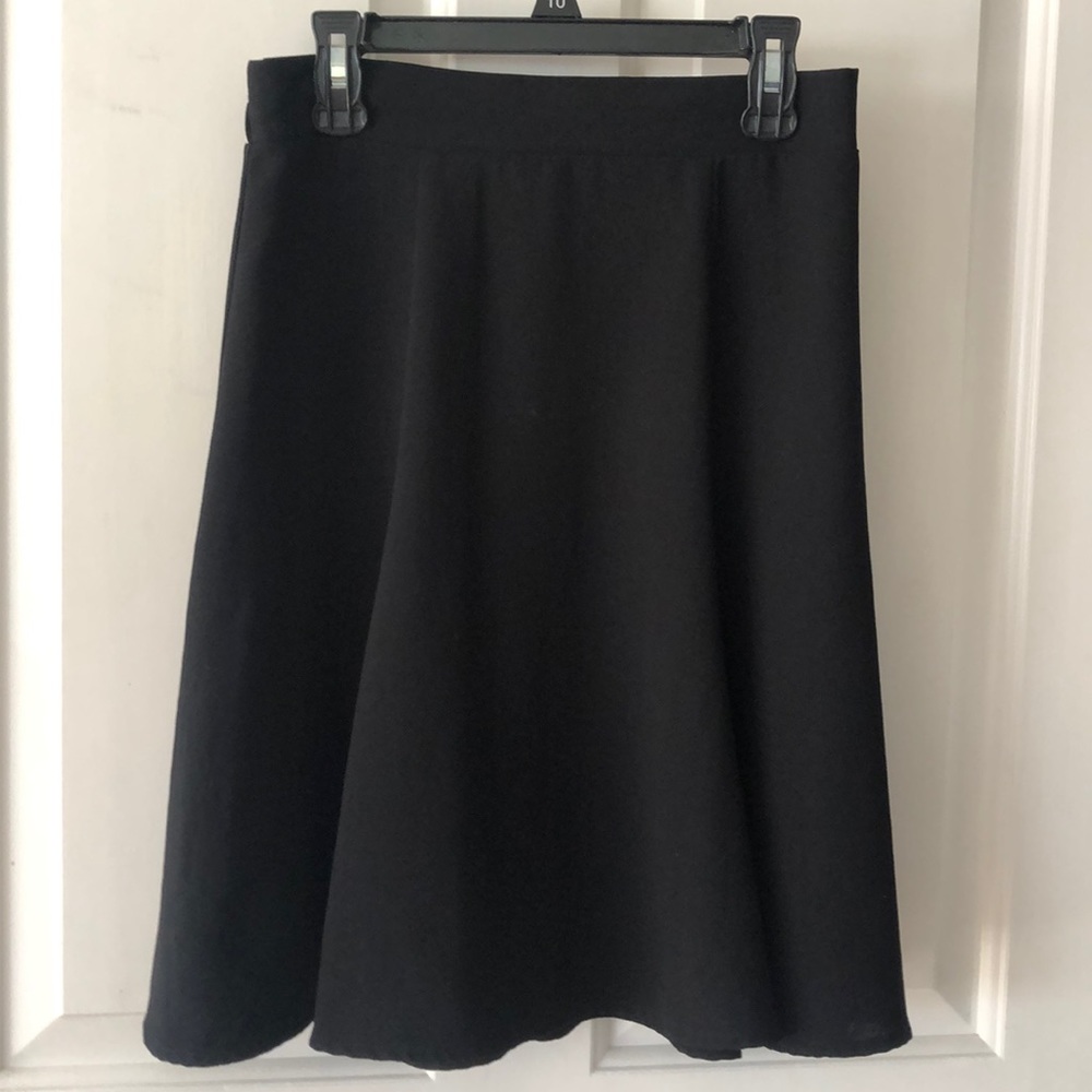 Black A-line skirt